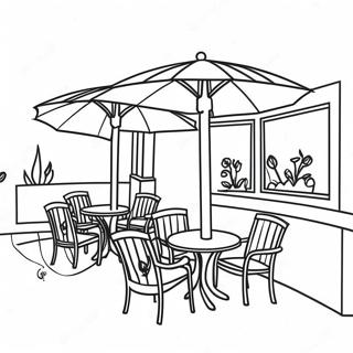 Pagina Para Colorir De Patio De Restaurante Ao Ar Livre 94000-33297