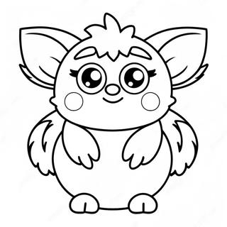 Pagina Para Colorir Furby Fofo Com Olhos Grandes 94100-33365