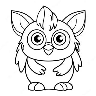 Pagina Para Colorir Furby Fofo Com Olhos Grandes 94100-33366