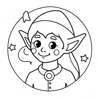 Pagina Para Colorir Elfo Realista Misterioso Com Luz Da Lua 94206-33456