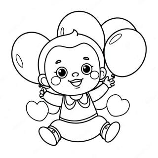Pagina Para Colorir De Bebe Feliz Com Baloes 94284 33590