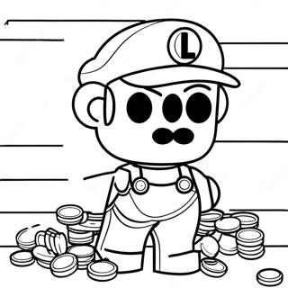 Pagina Para Colorir De Lego Mario Coletando Moedas 94386-33670