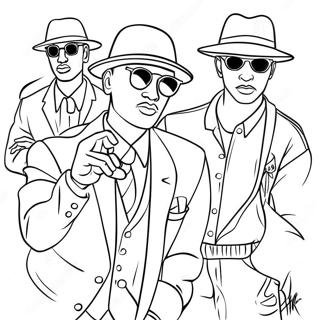 Gangster De Hip Hop Páginas Para Colorir