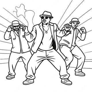 Pagina Para Colorir Do Gangster De Hip Hop Dancando 94488 33725