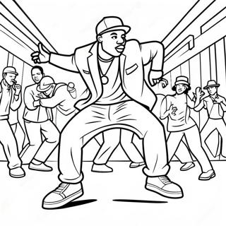 Pagina Para Colorir Do Gangster De Hip Hop Dancando 94488 33728