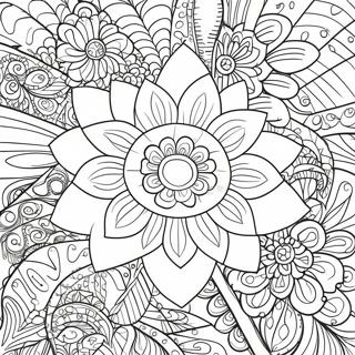 Paginas Para Colorir De Padroes De Flores Relaxantes Detalhados 94516-33893