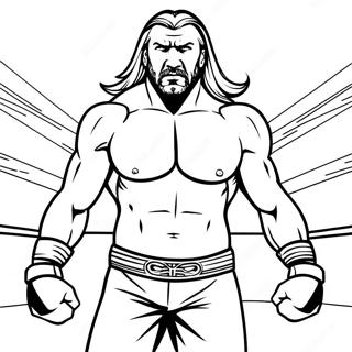 Pagina Para Colorir Do Triple H Em Acao No Ringue 94542 33914