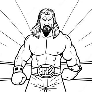 Pagina Para Colorir Do Triple H Em Acao No Ringue 94542 33916