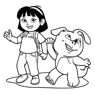 Pagina Para Colorir Da Dora E Do Botas Aventureiros 94641-33981