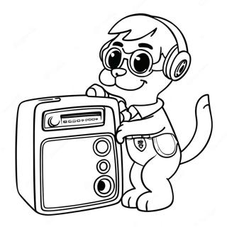 Pagina Para Colorir De Alastor Tocando Radio 94877-34176