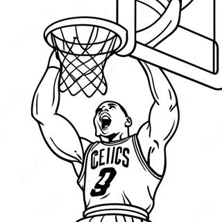 Pagina Para Colorir Do Jogador De Basquete Dos Celtics Enterrando 94926-34202