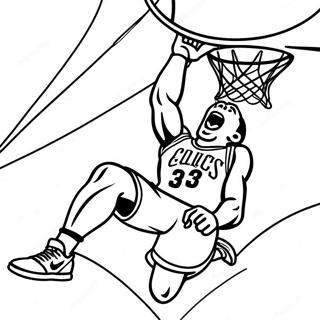 Pagina Para Colorir Do Jogador De Basquete Dos Celtics Enterrando 94926-34203