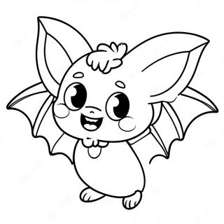 Pagina Para Colorir Do Morcego De Halloween Fofo 95259-34461