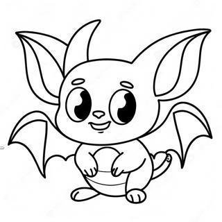 Pagina Para Colorir Do Morcego De Halloween Fofo 95259-34463