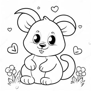 Pagina Para Colorir De Animais Fofos Com Letras Russas 95363-34553