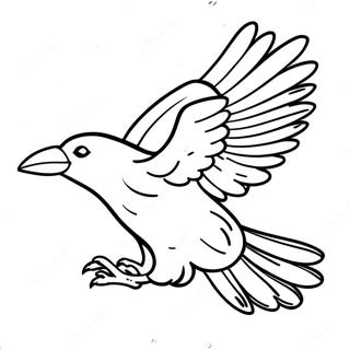 Pagina Para Colorir De Corvo Realista Em Voo 95412-34587