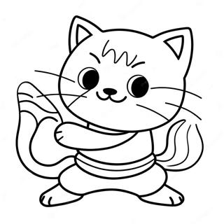 Desenho Para Colorir Do Gato Ninja Brincalhao 95462-34624