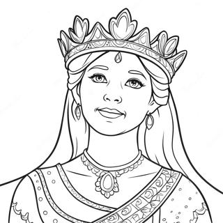 Desenho Para Colorir Da Esther Com Sua Coroa 95490-34655