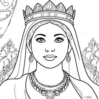 Desenho Para Colorir Da Esther Com Sua Coroa 95490-34656