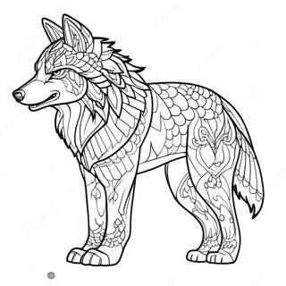 Pagina Para Colorir Do Lobo Therian Majestoso 95590-34727