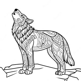 Pagina Para Colorir Do Lobo Therian Majestoso 95590-34764