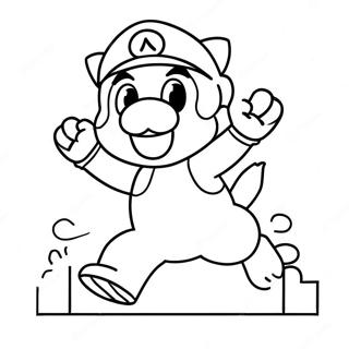 Pagina Para Colorir Do Gato Mario Aventureiro Pulando 95615 34784