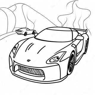 Pagina Para Colorir Do Supercarro Gtr Elegante 95692-34844