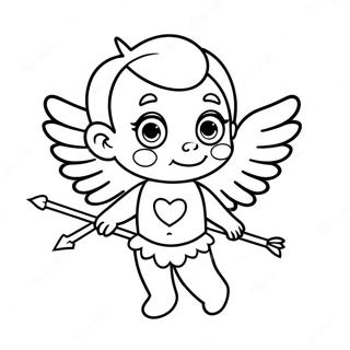 Desenho Para Colorir Do Cupido Fofo Com Flechas De Coracao 95999-35078