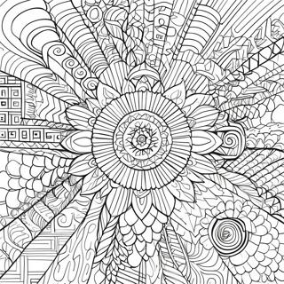 Pagina Para Colorir De Padroes Geometricos Intrincados De Ilusao De Otica 96103-35158