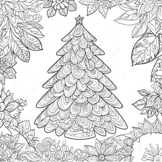 Pagina Para Colorir De Arvore De Natal Intrincada 96129-35177