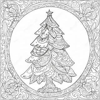 Pagina Para Colorir De Arvore De Natal Intrincada 96129-35178