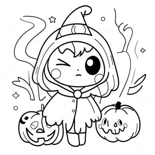 Anime Halloween Páginas Para Colorir