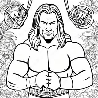 Pagina Para Colorir Detalhada Em Escala De Cinza Da Wwe 96310-35316