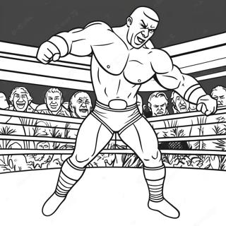 Pagina Para Colorir Intrincada Em Escala De Cinza De Lutador Da Wwe Pulando Sobre O Oponente 96311-35320