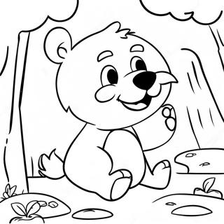 Pagina Para Colorir De Grizzy O Urso Brincando Com Os Lemmings 96388-35378