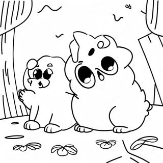 Pagina Para Colorir Da Divertida Aventura De Grizzy E Lemmings 96389 35384