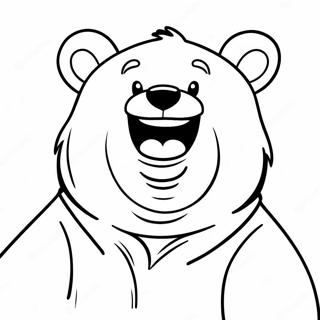 Pagina Para Colorir De Grizzy O Urso Com Um Grande Sorriso 96391 35391