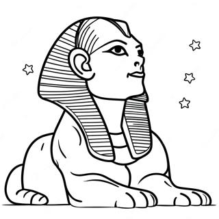 Pagina Para Colorir Da Esfinge Sob O Ceu Estrelado 96698-35624