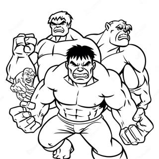 Pagina Para Colorir Do Hulk Com Amigos 9673-1883