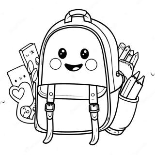 Pagina Para Colorir De Mochila Engracada Com Personagens De Desenho 96931-35979