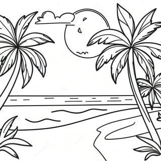 Pagina Para Colorir Da Praia Ensolarada Da Florida 97030-36042