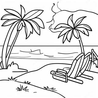 Pagina Para Colorir Da Praia Ensolarada Da Florida 97030-36043
