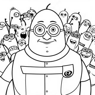 Pagina Para Colorir Do Gru Com Os Minions 97262-36222