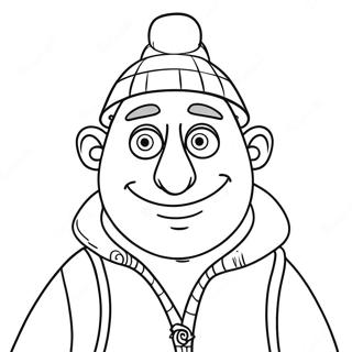 Pagina Para Colorir Do Gru Com Um Chapeu Engracado 97264-36231