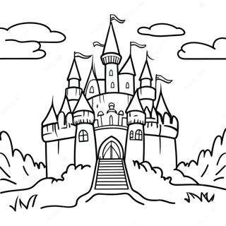 Pagina Para Colorir Do Castelo Sombrio Misterioso 97287-36241