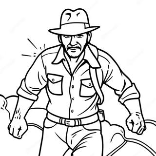 Pagina Para Colorir Do Indiana Jones Aventureiro Em Acao 97389-36321