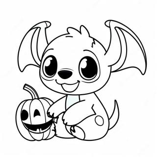 Pagina Para Colorir Do Stitch Assustador Com Abobora 97442-36365