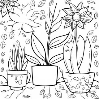 Pagina Para Colorir Com Tema De Plantas Para Adultos 97466-36378