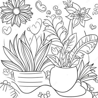 Pagina Para Colorir Com Tema De Plantas Para Adultos 97466-36380