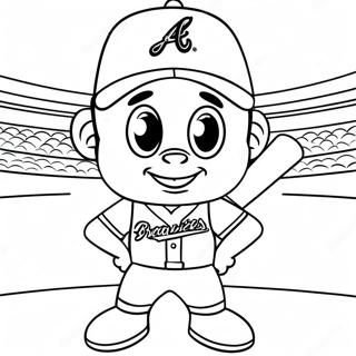 Pagina Para Colorir Do Mascote Fofo Do Atlanta Braves 97492-36404